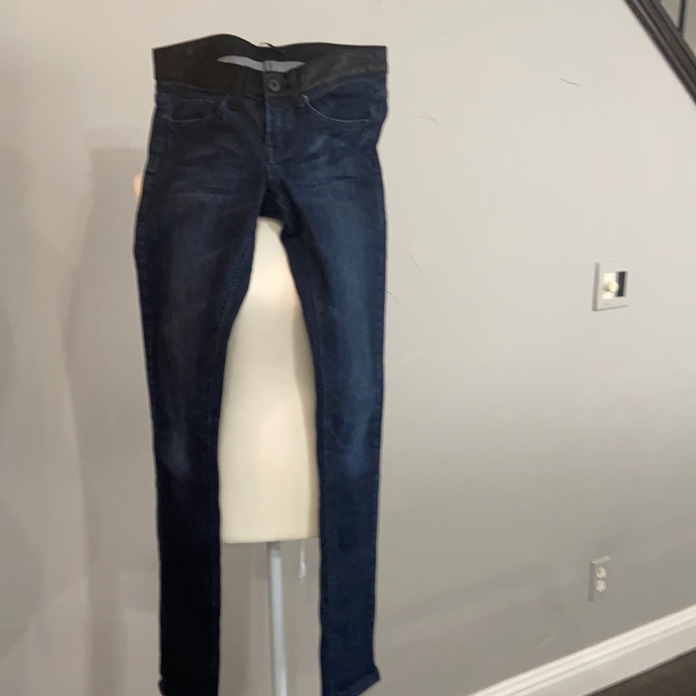 Klique B Skinny jean with Leather Waste Band